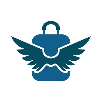Illustration Vector Graphic of Wing Suitcase Logo. Perfect to use for Technology Company