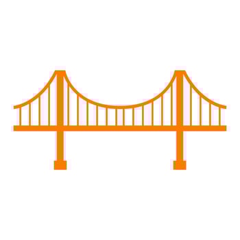 Bridge on white background vector