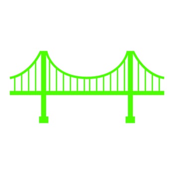 Bridge on white background vector