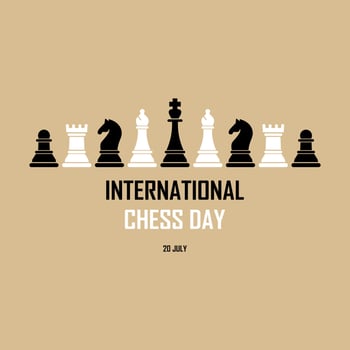 International Chess Day Logo Inspirations vector