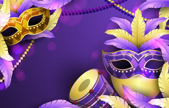 Mardi Gras Theme Background vector