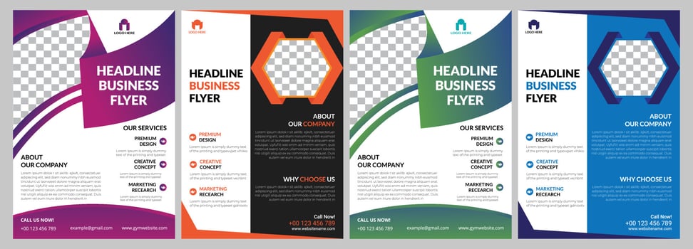 business flyer design template vector