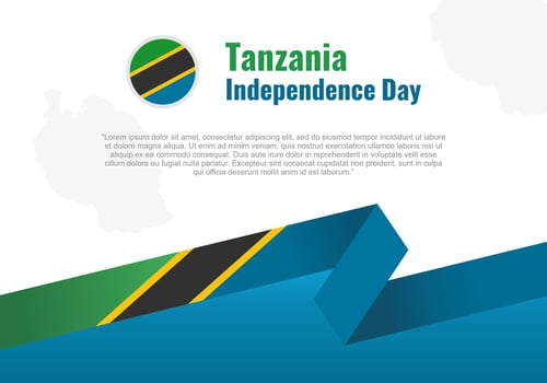 Tanzania Independence day background for national celebration. vector