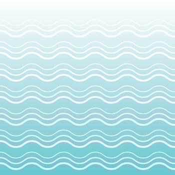 Layered sea waves blue background vector