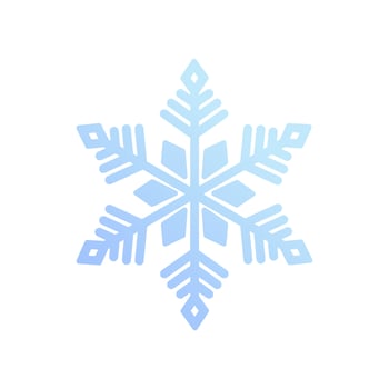 Gradient snowflake. Icon logo design. Ice crystal winter symbol. Template for winter design. vector