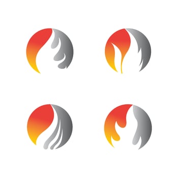 Fire logo template vector icon set