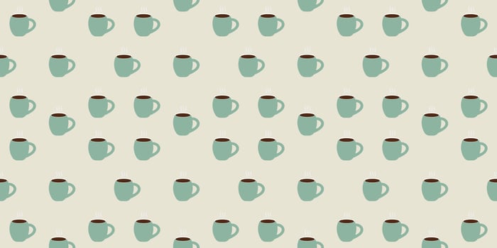Round Coffee Mug Seamless Pattern Beige Background vector