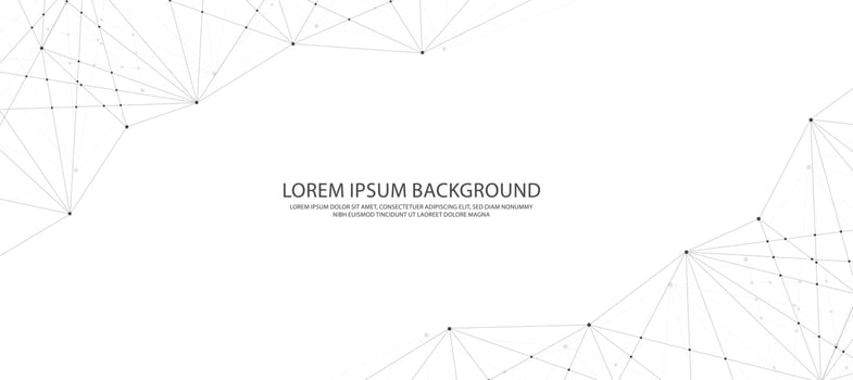 low poly global connection vector banner design with line and dots Abstract geometric digital background