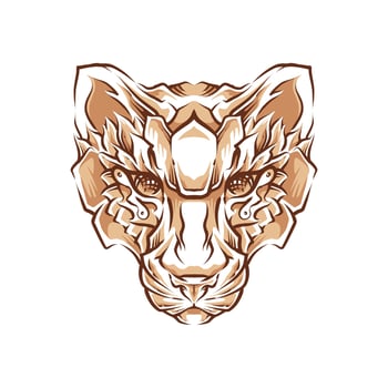 tiger head illustration vector