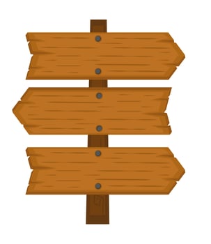 wooden sign arrows vector