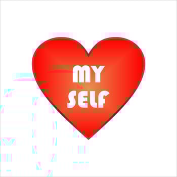 vector logo i love my self simple