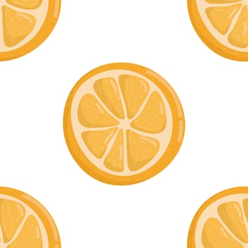 Orange fruit seamless pattern. vector