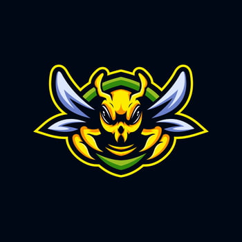 bee e-sport logo template illustration vector