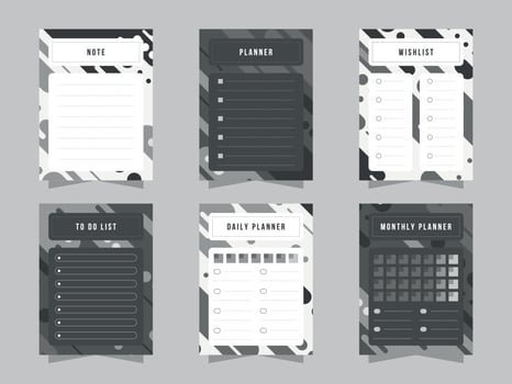 Monochrome Journal Template vector