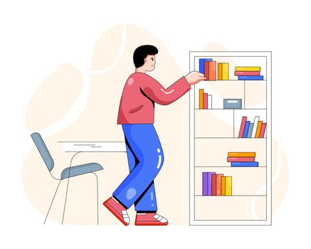 Books Rack and Library vector