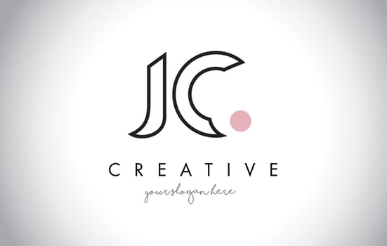 JC Letter Logo Design with Creative Modern Trendy Typography. vector