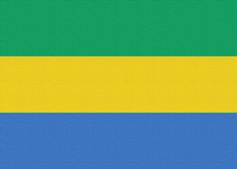 Illustration of the national flag of Gabon photo