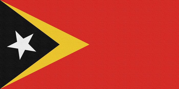 Illustration of the national flag of East Timor photo
