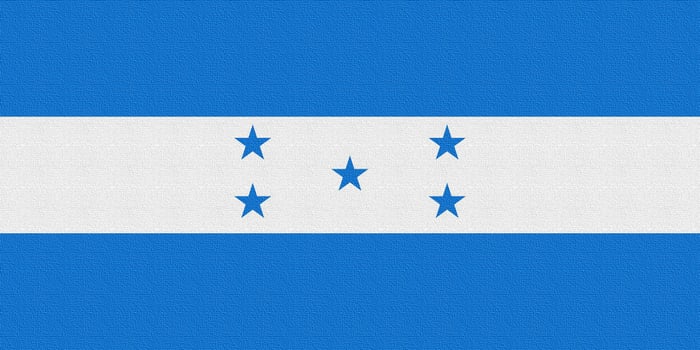 Illustration of the national flag of Honduras photo