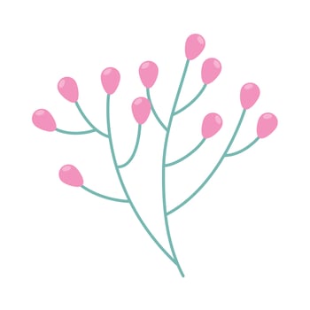 branches with seeds isolated icon vector