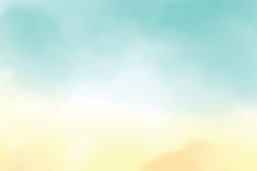 beautiful cotton candy morning or twilight sky watercolor background vector