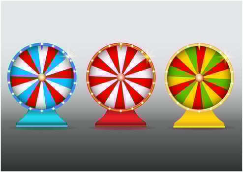 jackpot wheel set vector