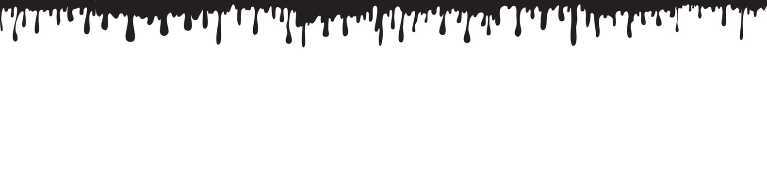 Paint drips. Current black paint. Current drops. Vector illustration