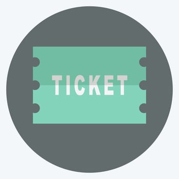Icon Tickets - Flat Style- Simple illustration, Good for Prints , Announcements, Etc vector