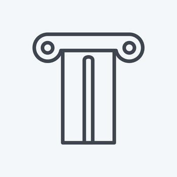 Icon Pillar - Line Style- Simple illustration, Good for Prints , Announcements, Etc vector