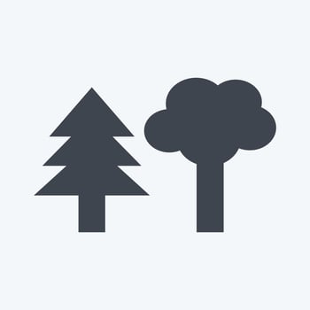 Icon Trees - Glyph Style- Simple illustration, Good for Prints , Announcements, Etc vector