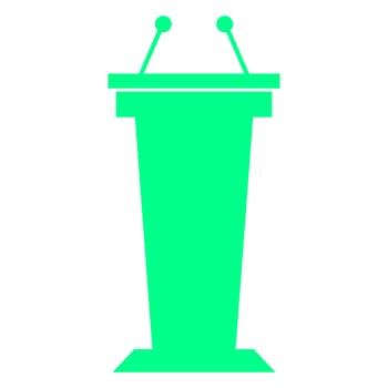 Tribune on white background vector