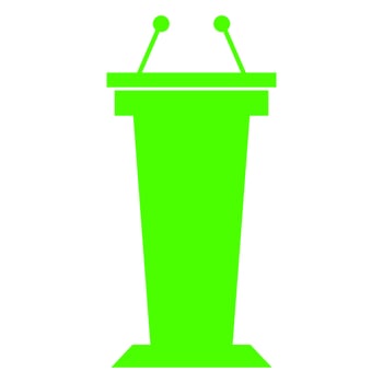 Tribune on white background vector