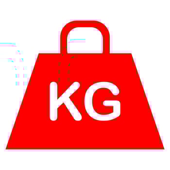 Weight on white background vector