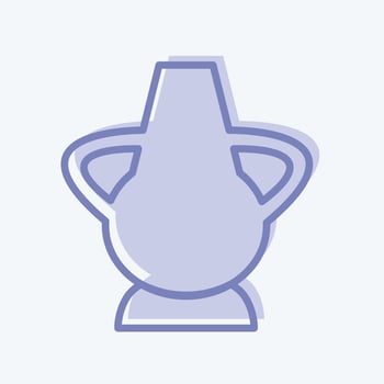 Icon Antique Jar - Two Tone Style - Simple illustration, Good for Prints , Announcements, Etc vector