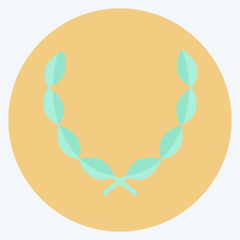 Icon Leaves Wreath - Flat Style- Simple illustration, Good for Prints , Announcements, Etc vector