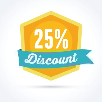 25 Percent Discount Badge vector