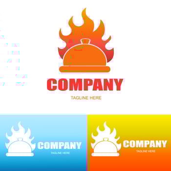 hot food logo icon vector