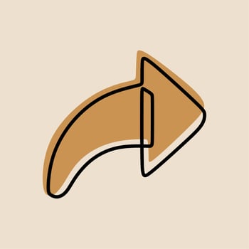 arrow right oneline continuous line art vector