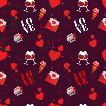 Valentine Seamless Pattern Collection vector