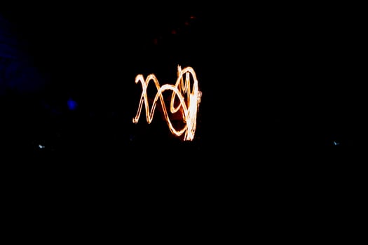 fire show long exposure photo