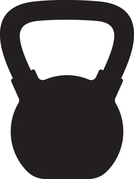 Kettlebell silhouette vector