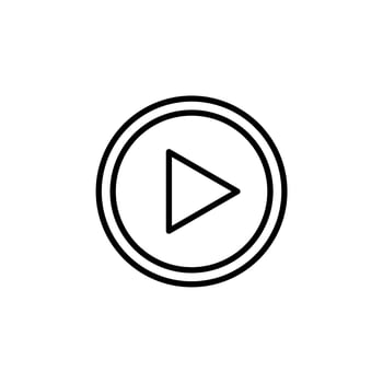 Video, Play, Film, Player, Movie Line Icon, Vector, Illustration, Logo Template. Suitable For Many Purposes. vector