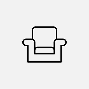 Chair, Seat Line Icon, Vector, Illustration, Logo Template. Suitable For Many Purposes. vector