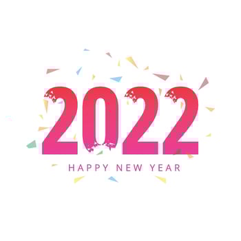 Happy new year 2022 holiday celebration background vector