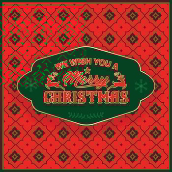 Merry Christmas traditional greetings free vector illustration