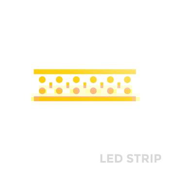 LED lights strip icon vector