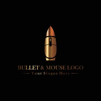 Mouse and Bullet Logo Design Vector