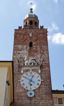 Tower Clock of Castelfranco Veneto. Treviso, Italy. photo