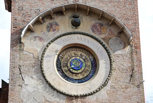 Clock tower of Piazza delle Erbe. Mantova. Italy photo