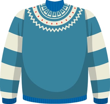 Christmas sweater in cartoon style isolated vector